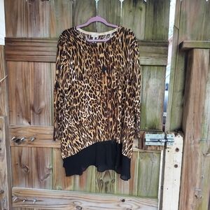 Leopard Print Women's Sweater Top